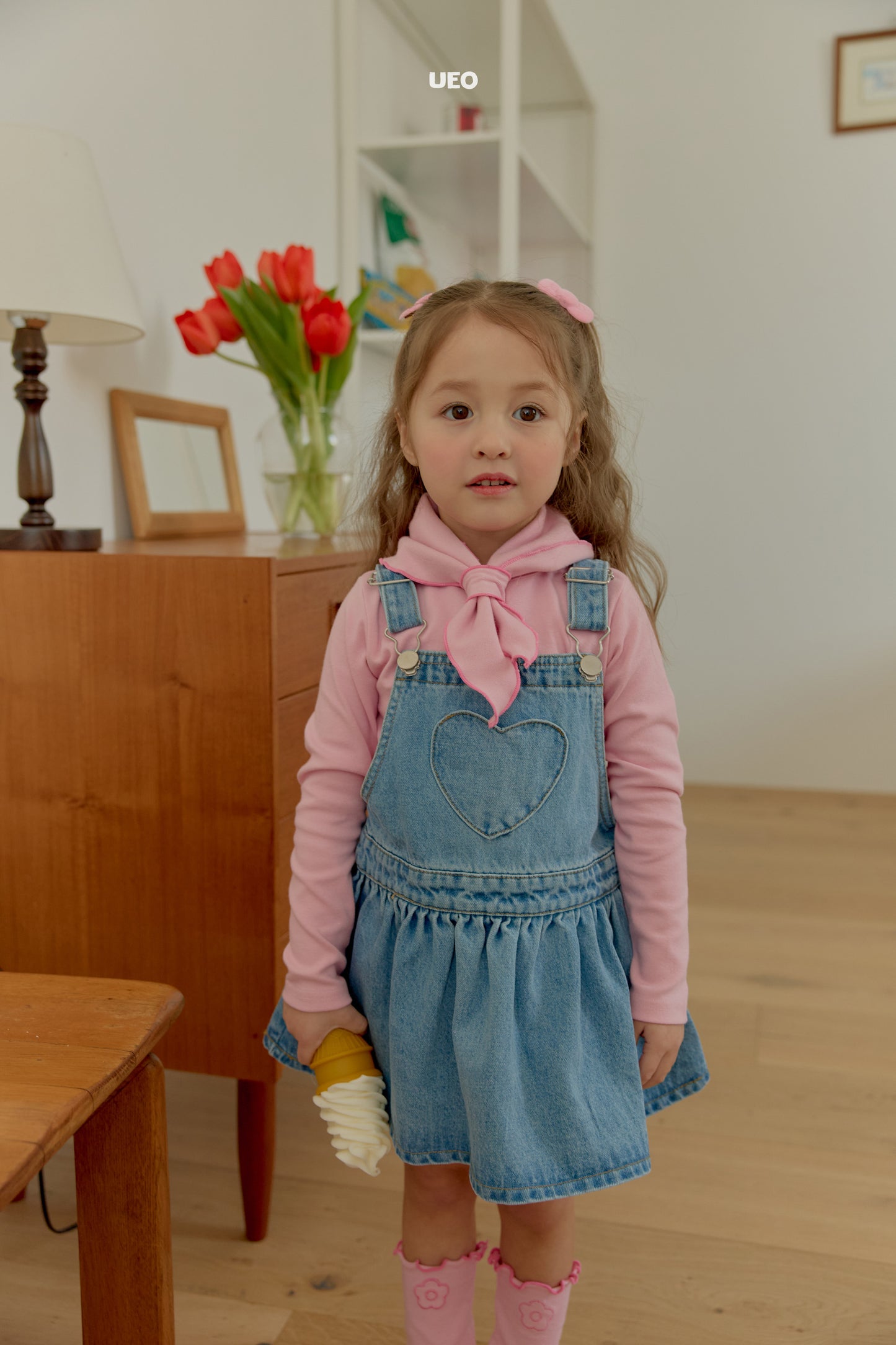 韓國童裝 26春 |  UE18 Madeleine Button T-Shirt (90-125cm)