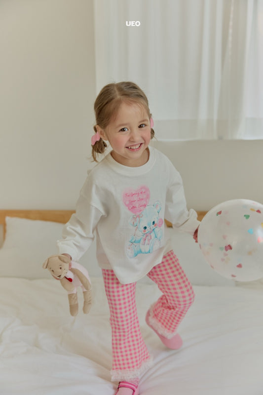 韓國童裝 26春 |  UE35 Check Lace Bootcut (90-125cm)