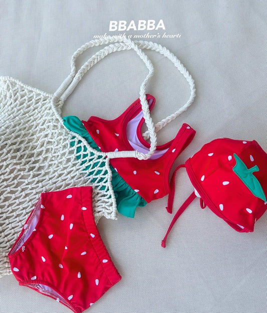 韓國童裝 Swimwear🩱🛟  bbabba Strawberry Swim Set