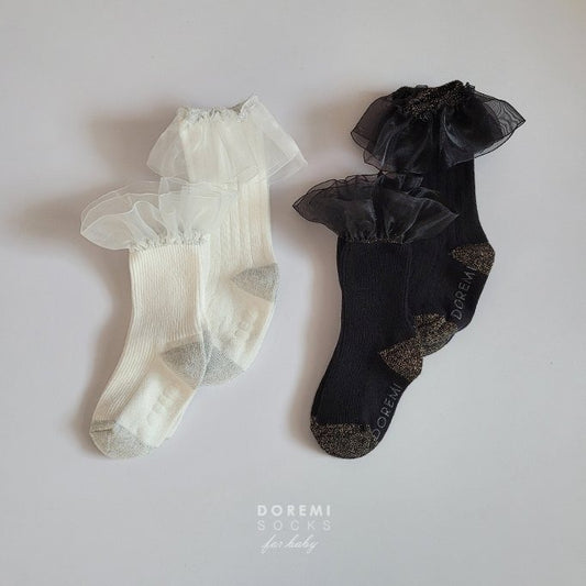 現貨▷  DOREMI SOCKS | Organdy Set - Sock & Knee Socks 2-set (2對裝)