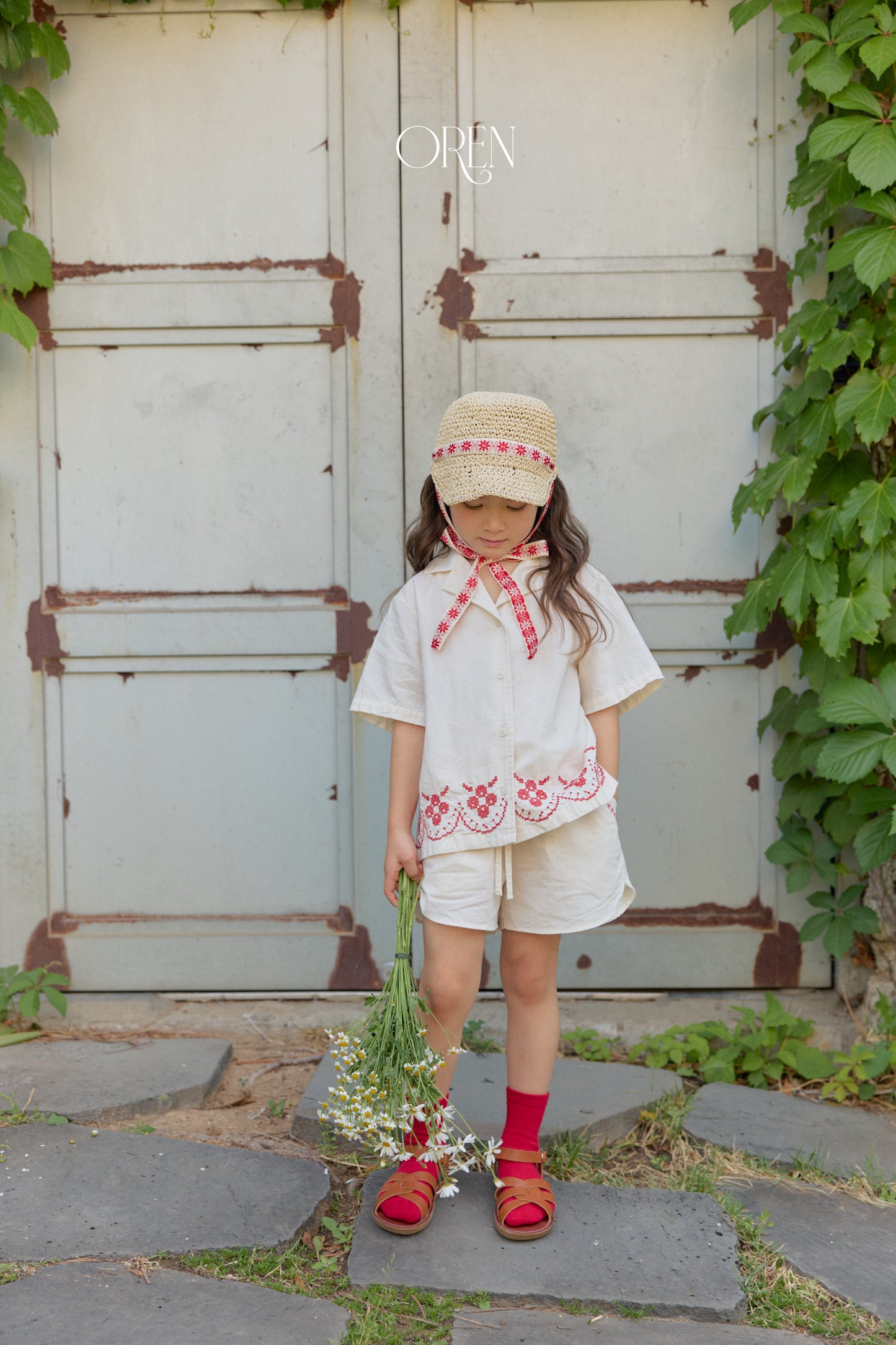 韓國童裝 26夏| OR60 Rosie Garden Shirt 羅西花園襯衫 (90-120)