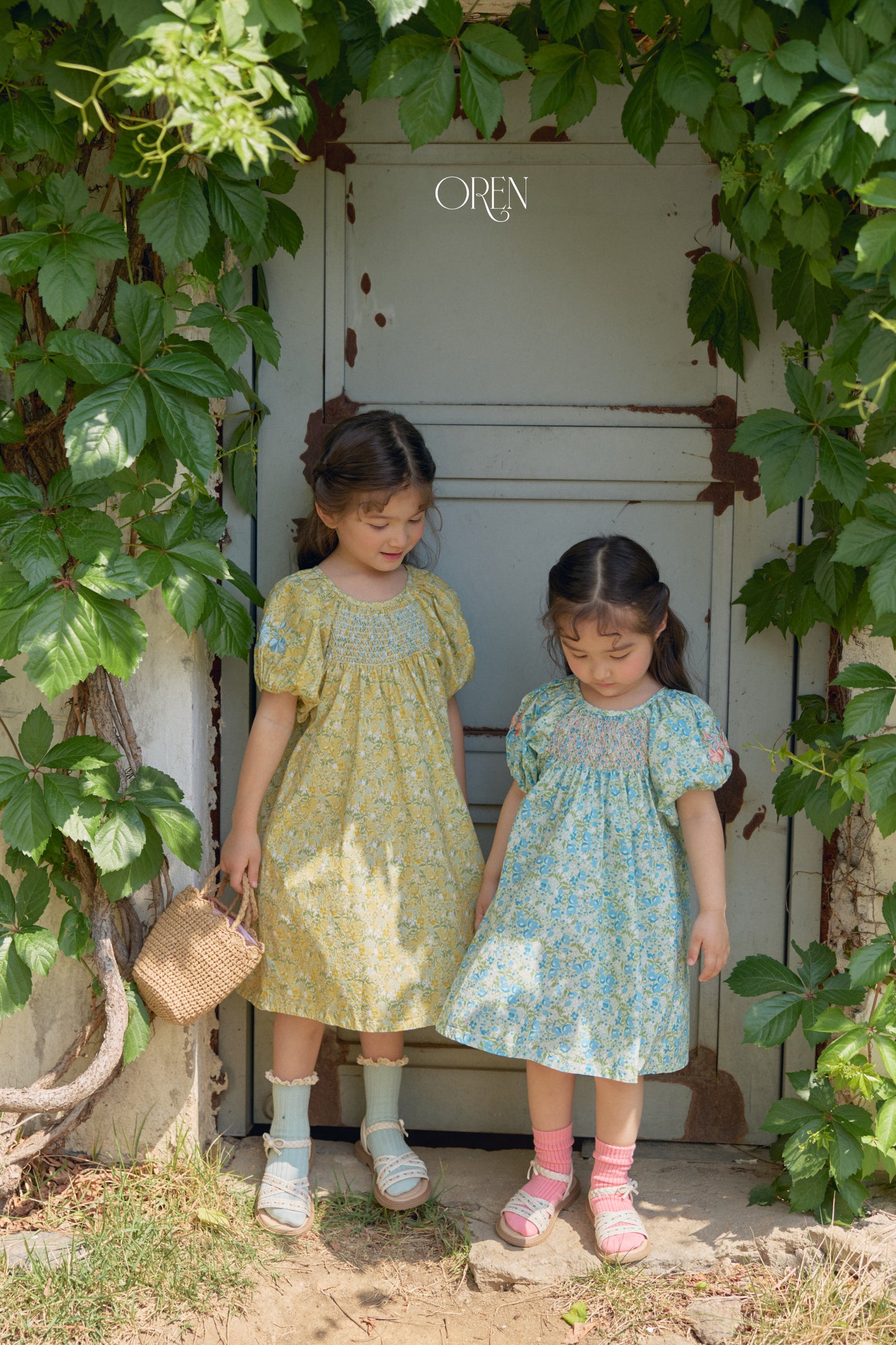 韓國童裝 26夏| OR72 Solara Smocking Dress 索拉拉抓皺洋裝 (90-120)