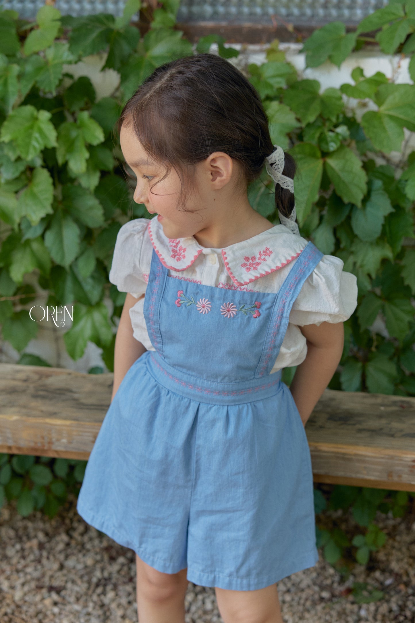 韓國童裝 26夏| OR81 Soleil Denim Overall 索雷伊牛仔吊帶褲 (90-120)