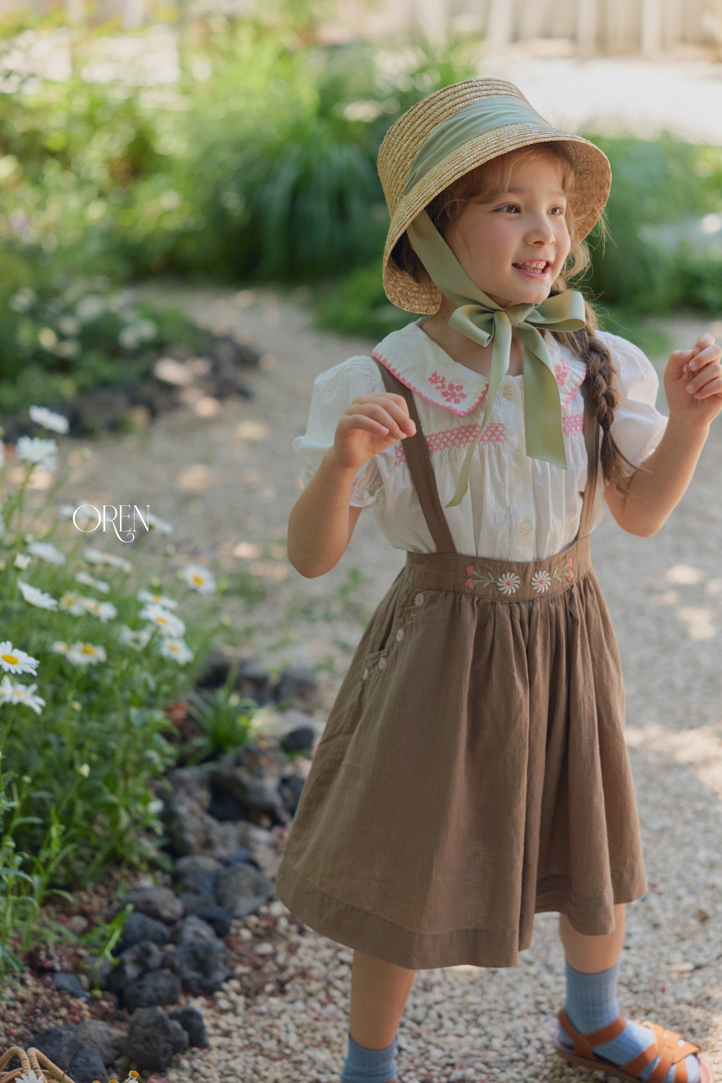 韓國童裝 26夏| OR80 Serene Smock Blouse 塞雷娜抓皺襯衫 (90-120)