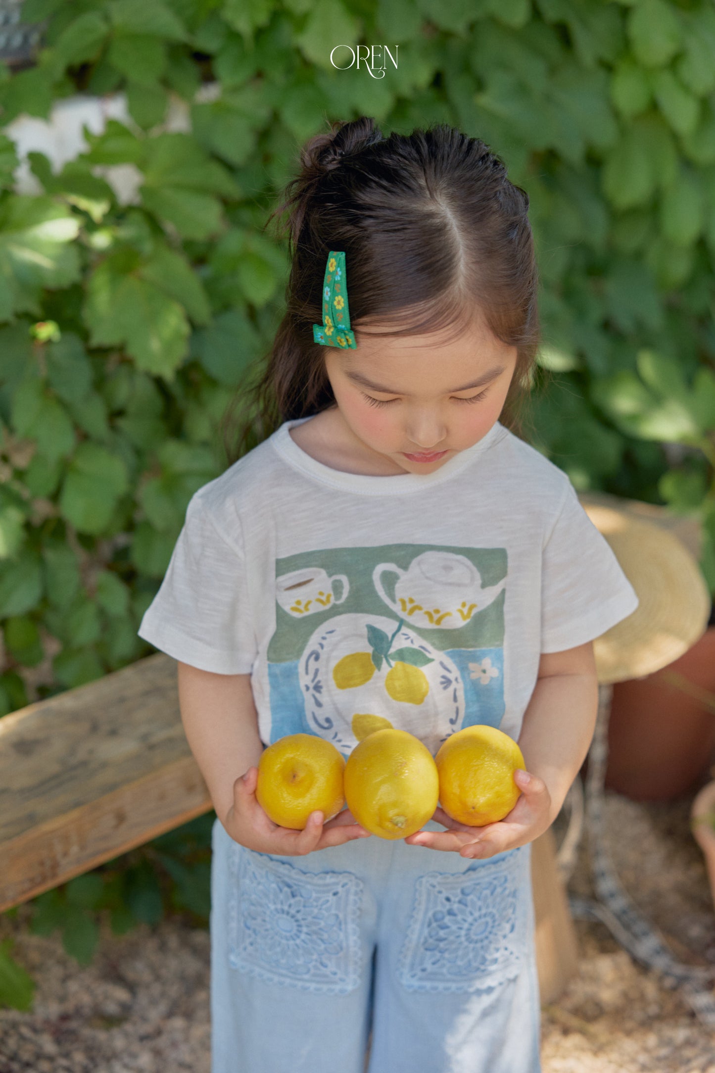 韓國童裝 26夏| OR76 Maison Lemon T-shirt 梅森檸檬T恤 (90-120)