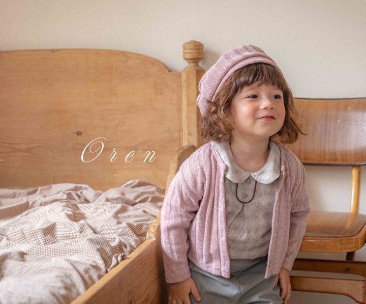 現貨▷ 韓國童裝 OREN Cardigan + Beret Set