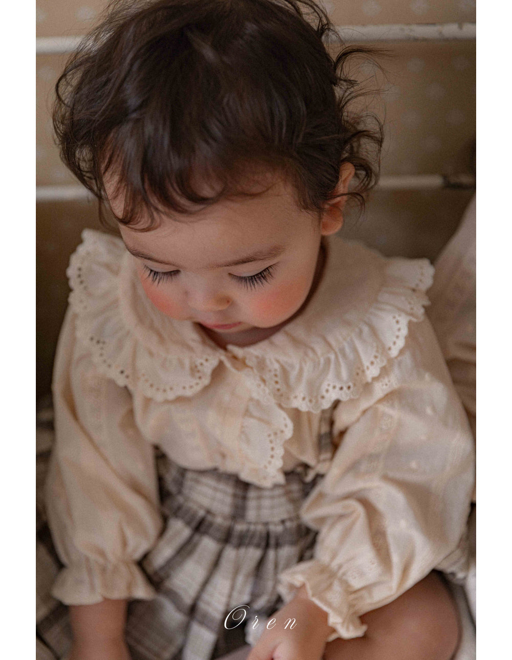 韓國童裝 26春 |  OR75 Amelia lace blouse (85~120cm)