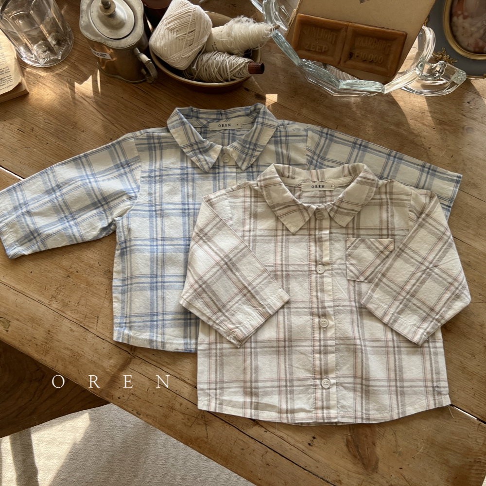 現貨▷ 韓國童裝 25春 | OR25158 SHIRT (90/100)