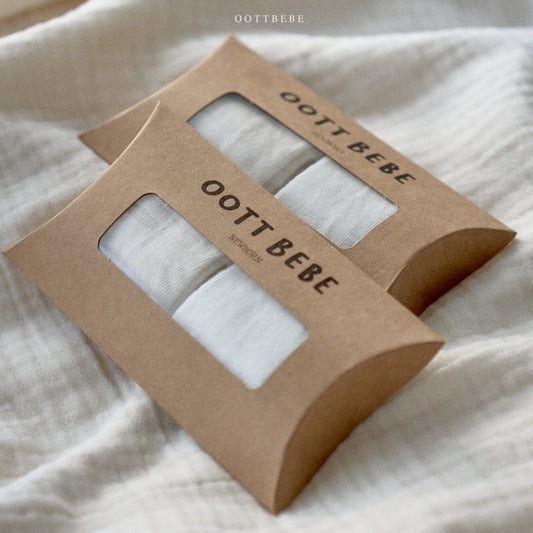 韓國童裝 | OT25110 OT Newborn Socks Set (Solid Set of 2)