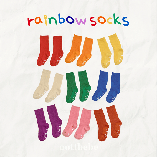 現貨▷ 韓國童裝 Oottbebe Rainbow Socks Set