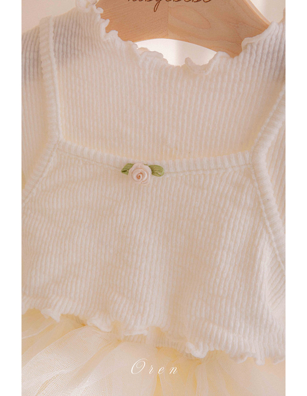 韓國童裝 26春 | OR26 Seriel Ribbed Tutu Dress