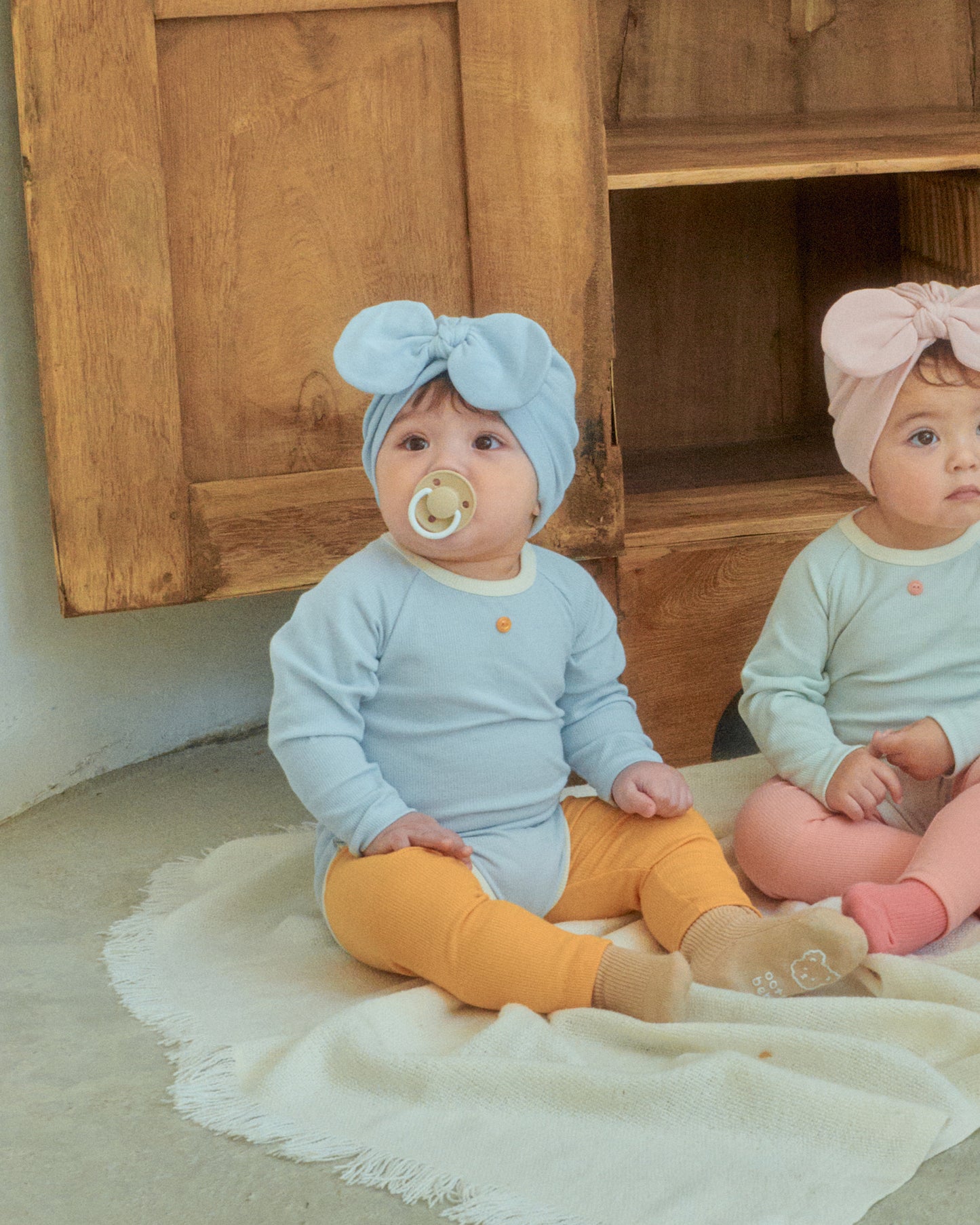 韓國童裝 26SS | OT07 Picnic Modal Ribbed Baby Suit & Leggings Set (55-75cm)