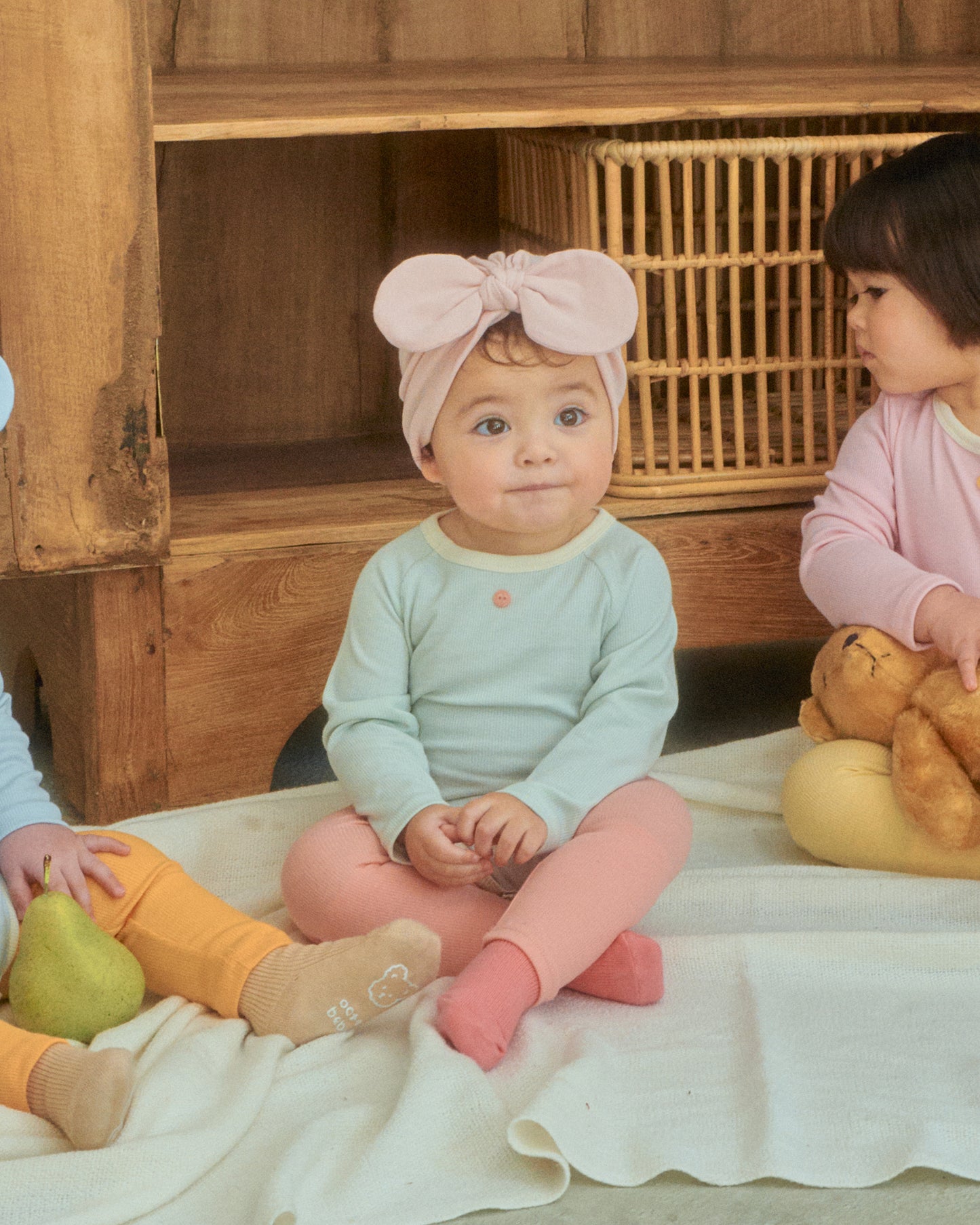 韓國童裝 26SS | OT07 Picnic Modal Ribbed Baby Suit & Leggings Set (55-75cm)