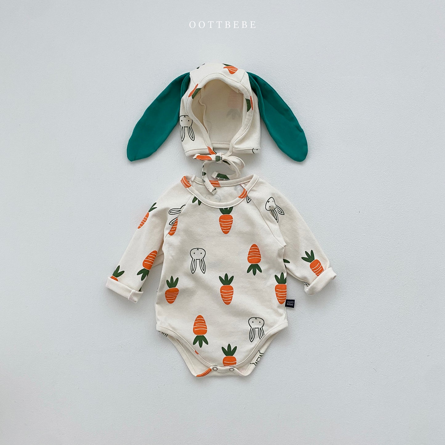 韓國童裝 | OT25111 Carrot Buuny Set (with Bonnet)