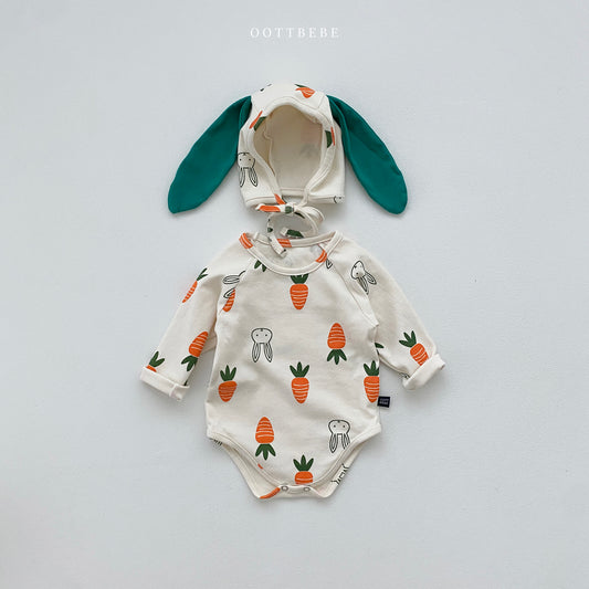 韓國童裝 | OT25111 Carrot Buuny Set (with Bonnet)