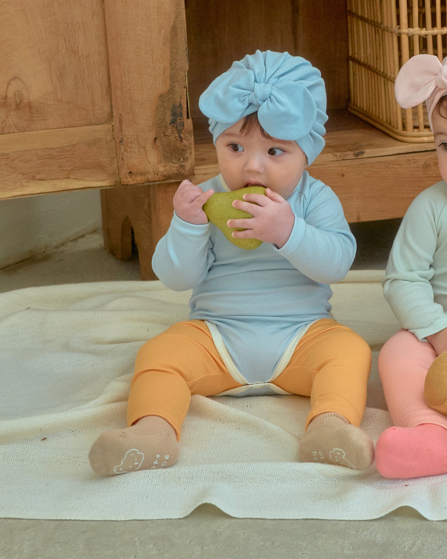 韓國童裝 26SS | OT07 Picnic Modal Ribbed Baby Suit & Leggings Set (55-75cm)