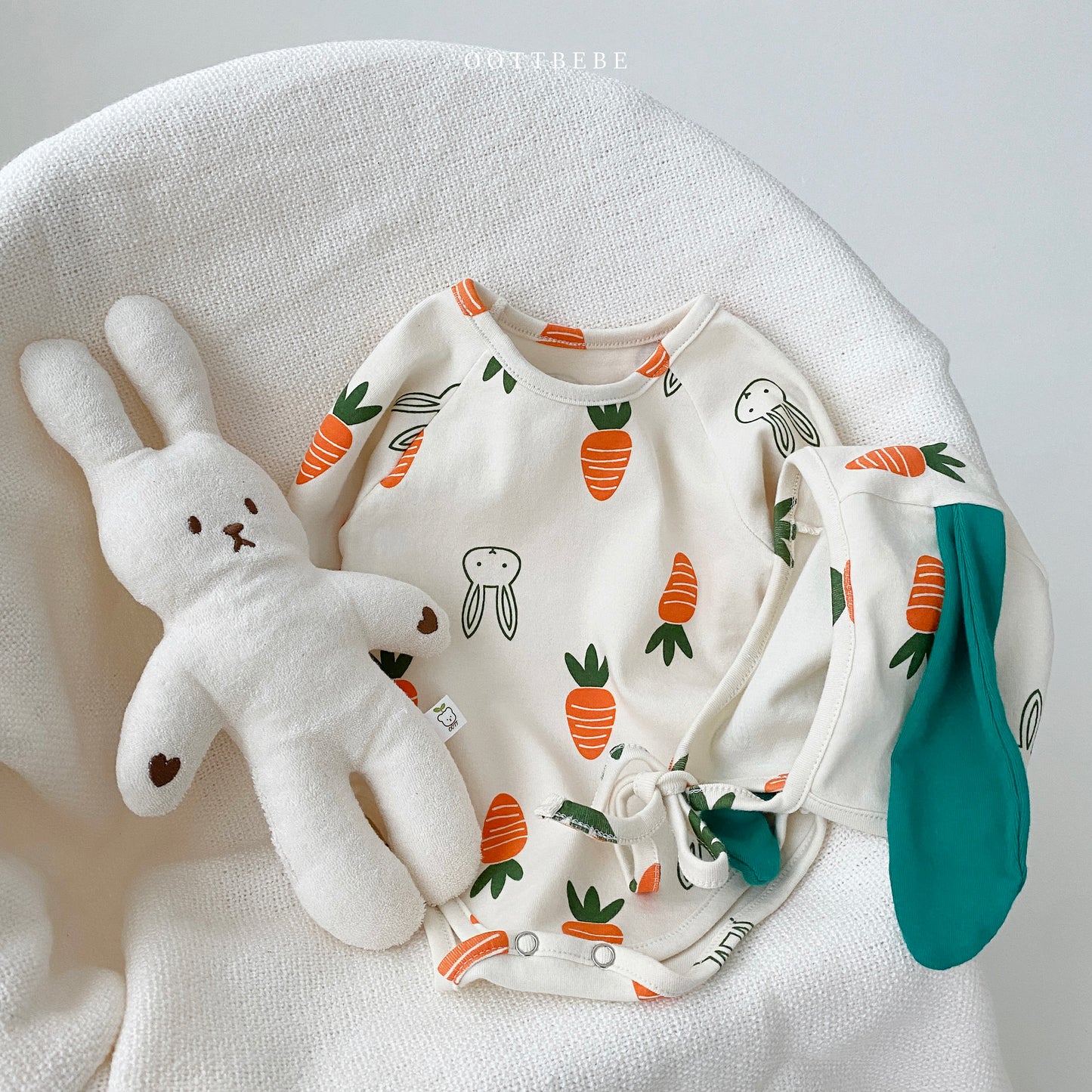 韓國童裝 | OT25111 Carrot Buuny Set (with Bonnet)