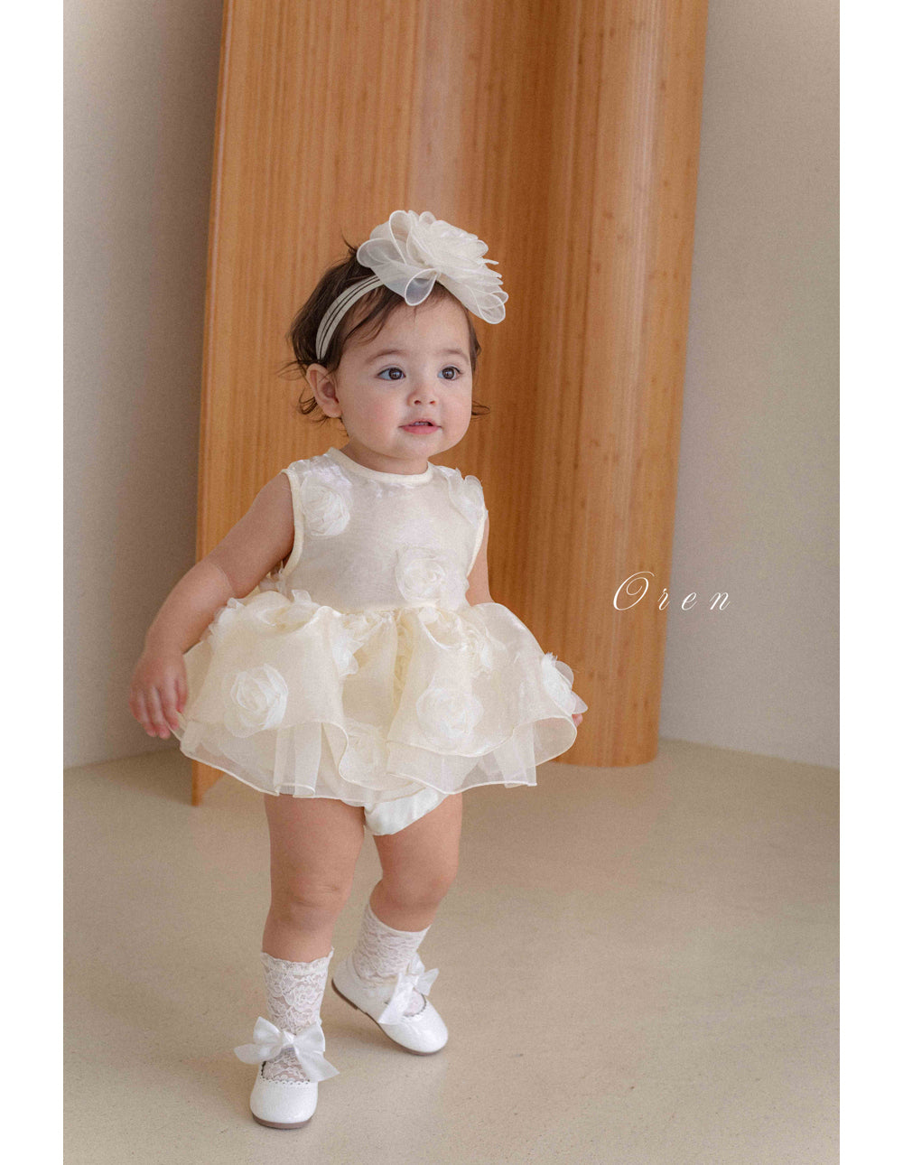 【現貨】韓國童裝 OREN Rose Baby Suit 寶寶百日之選