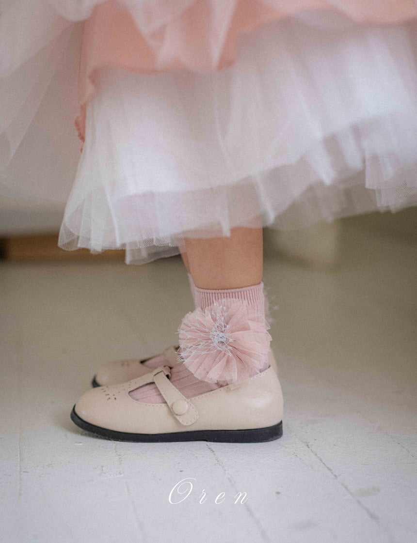 韓國童裝 26春 | OR32 Pearl Lace Ankle Socks