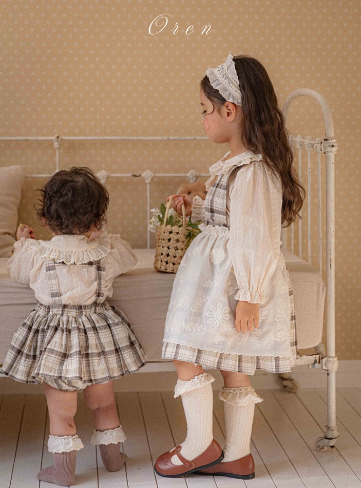 韓國童裝 26春 |  OR75 Amelia lace blouse (85~120cm)