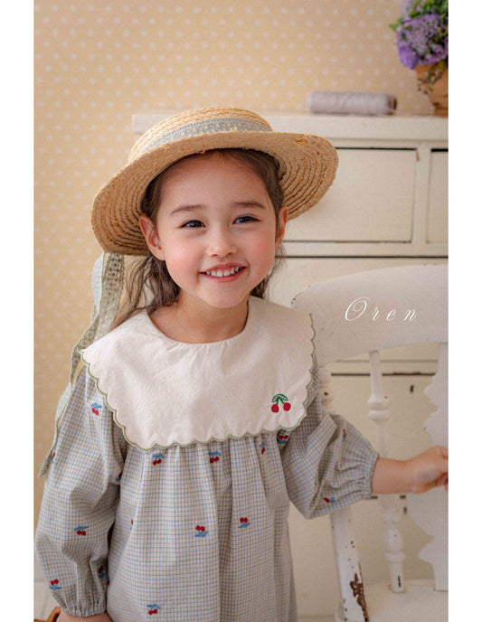 韓國童裝 26春 |  OR91 Cherry Dress (85~120cm)