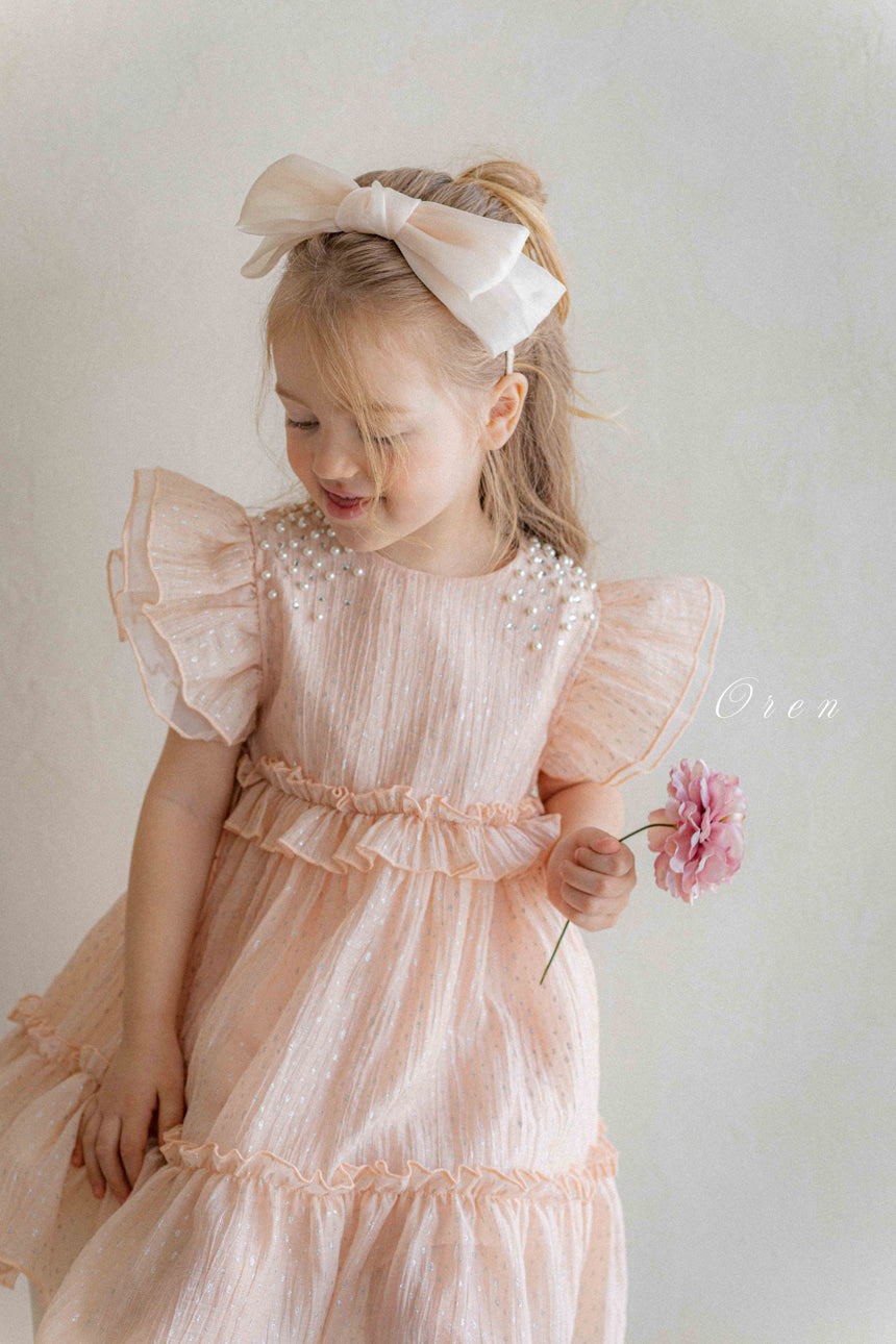 【現貨】韓國童裝 OREN Roel Pearl Dress 1歲生日之選