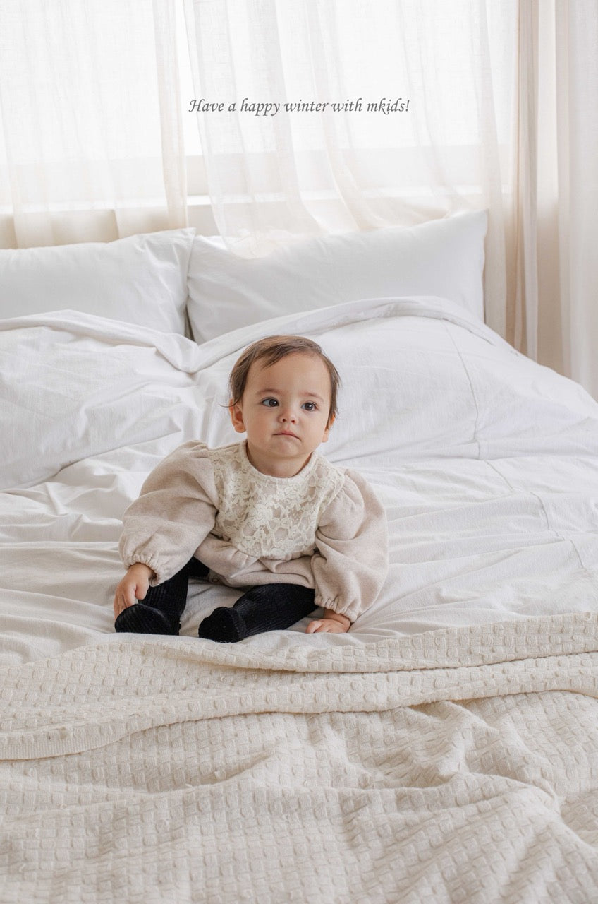 韓國童裝 25秋冬 | MD25408 Lace Baby Suit