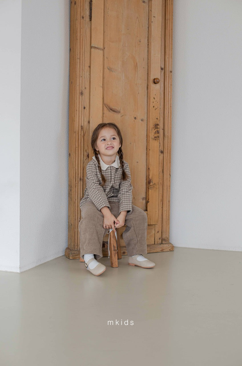 韓國童裝 25秋冬 | MD25456 Check Shirt