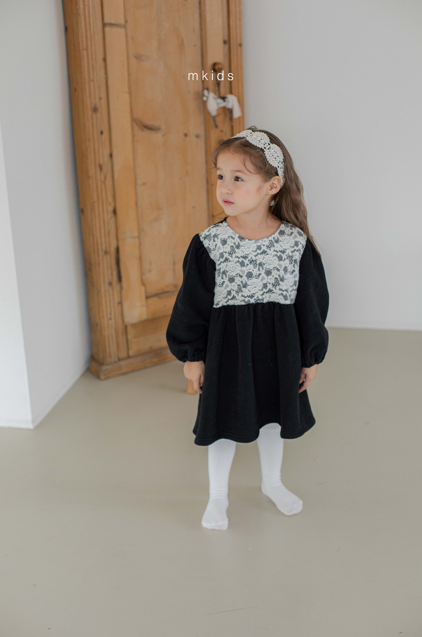 韓國童裝 25秋冬 | MD25439 Lace Kids OPS