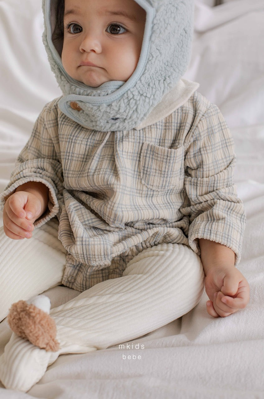 韓國童裝 25秋冬 | MD25406 Check Baby Suit