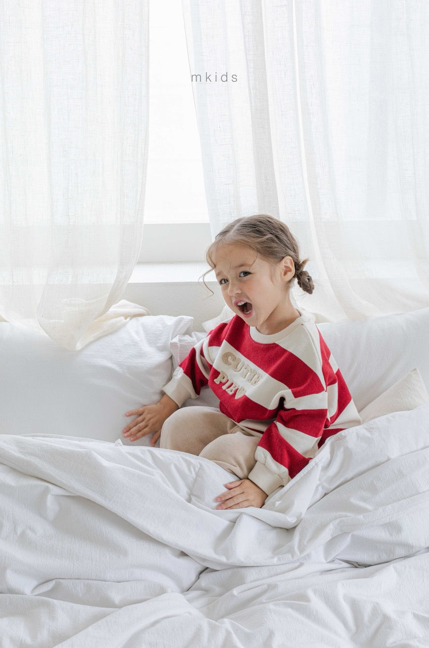 韓國童裝 25秋冬 | MD25462 Stripe MTM