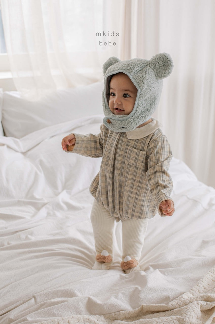 韓國童裝 25秋冬 | MD25406 Check Baby Suit