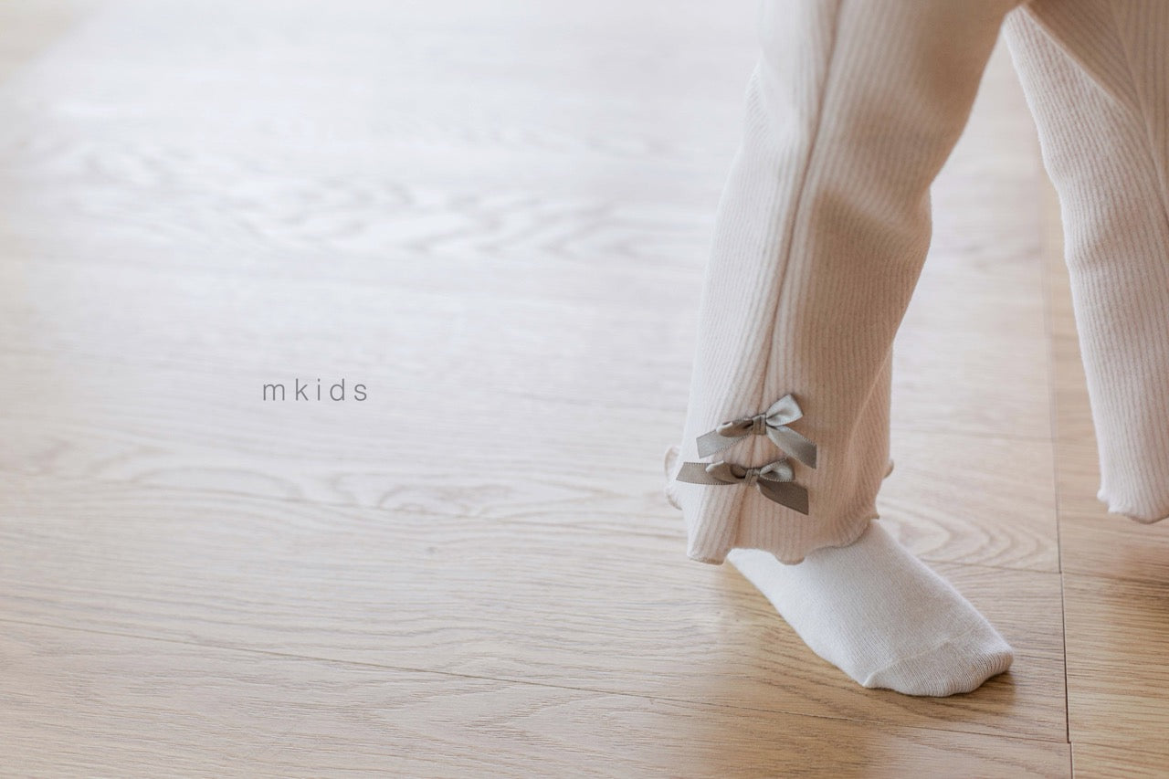 韓國童裝 25秋冬 | MD25453 Double Ribbon Pants