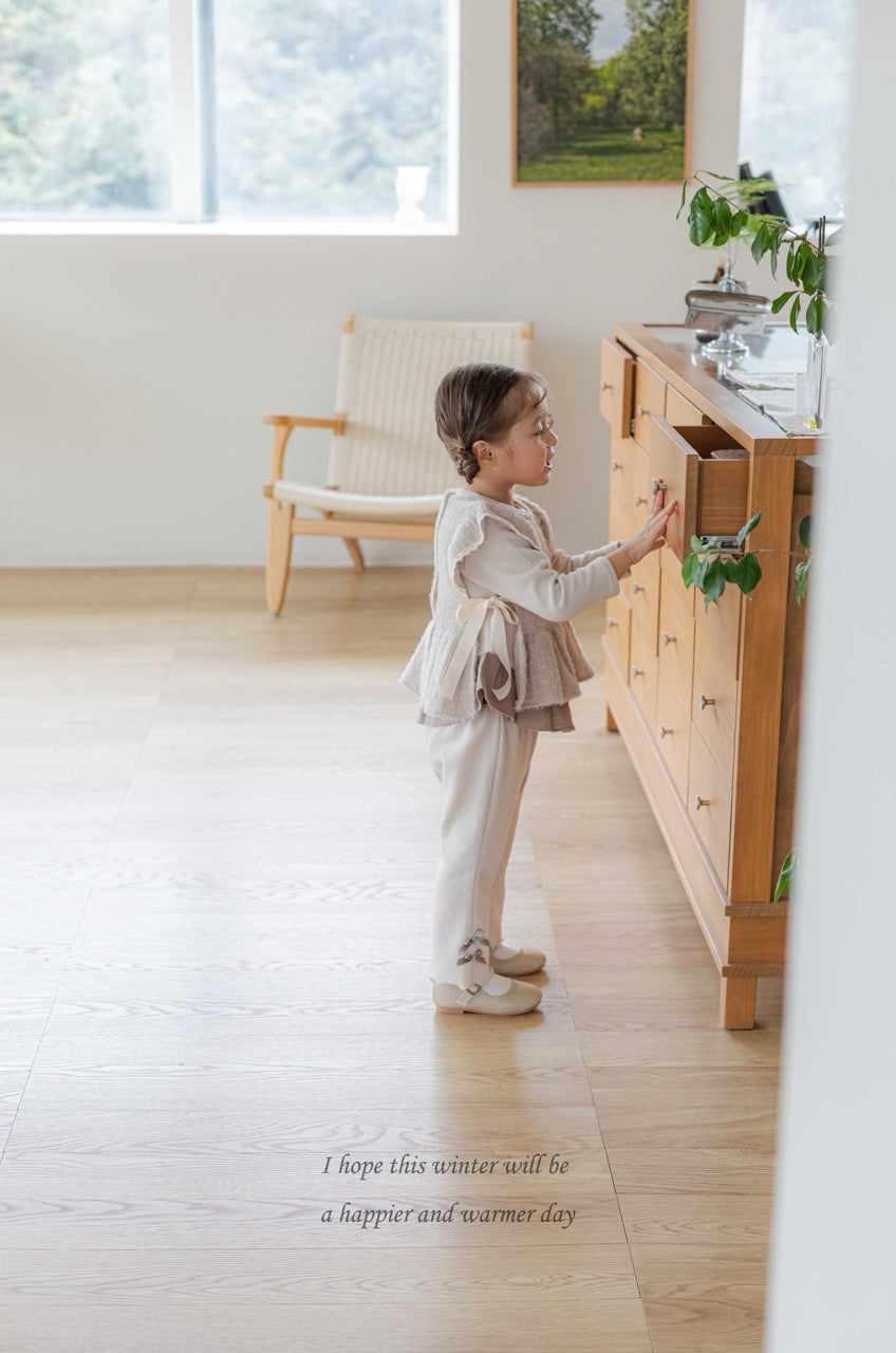 韓國童裝 25秋冬 | MD25453 Double Ribbon Pants