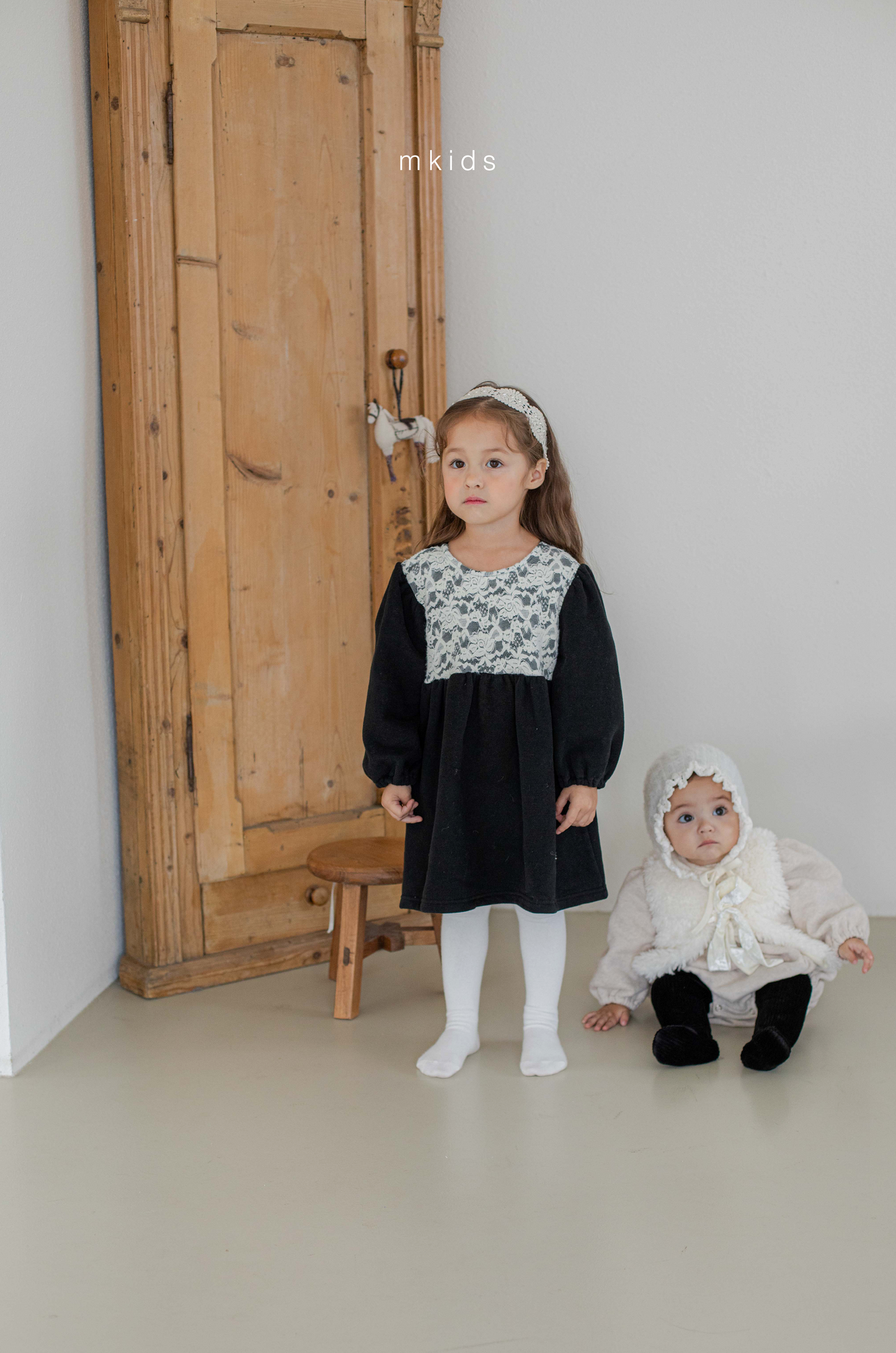 韓國童裝 25秋冬 | MD25439 Lace Kids OPS