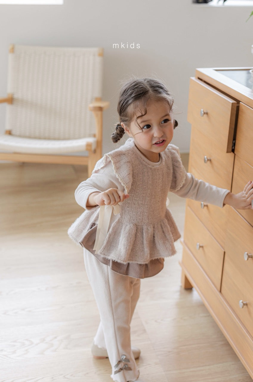 韓國童裝 25秋冬 | MD25453 Double Ribbon Pants