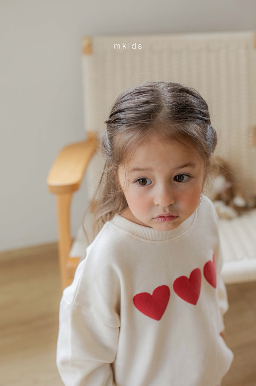 韓國童裝 25秋冬 | MD25463 Heart MTM