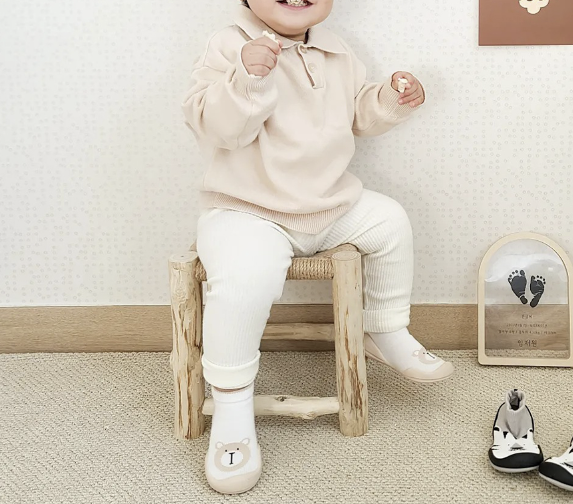 韓國襪子學步鞋 baby socks shoe | 銷量皇 白熊bearbear學步鞋 - FLO | FLOWERKKOCH 
