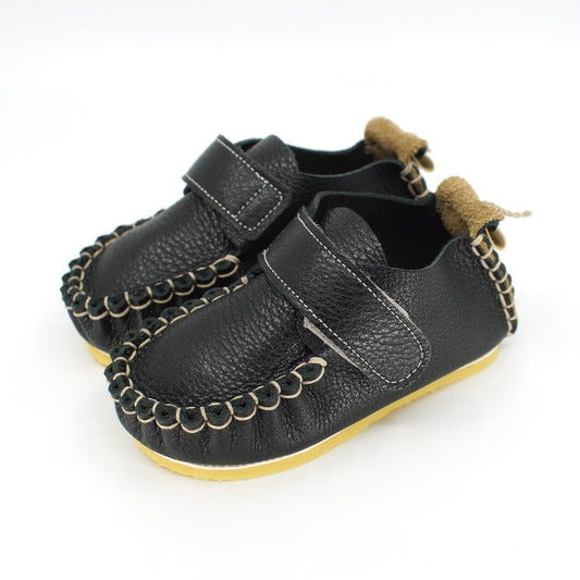9月團) 韓國手工真皮鞋團  Velcro black