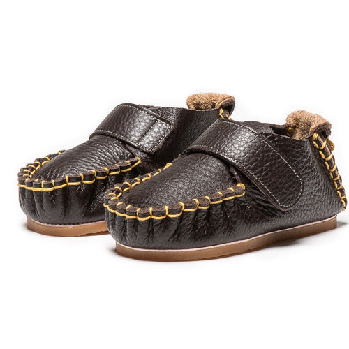 9月團) 韓國手工真皮鞋團  Velcro Brown