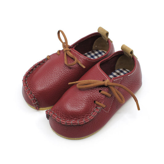 9月團) 韓國手工真皮鞋團   Milo burgundy