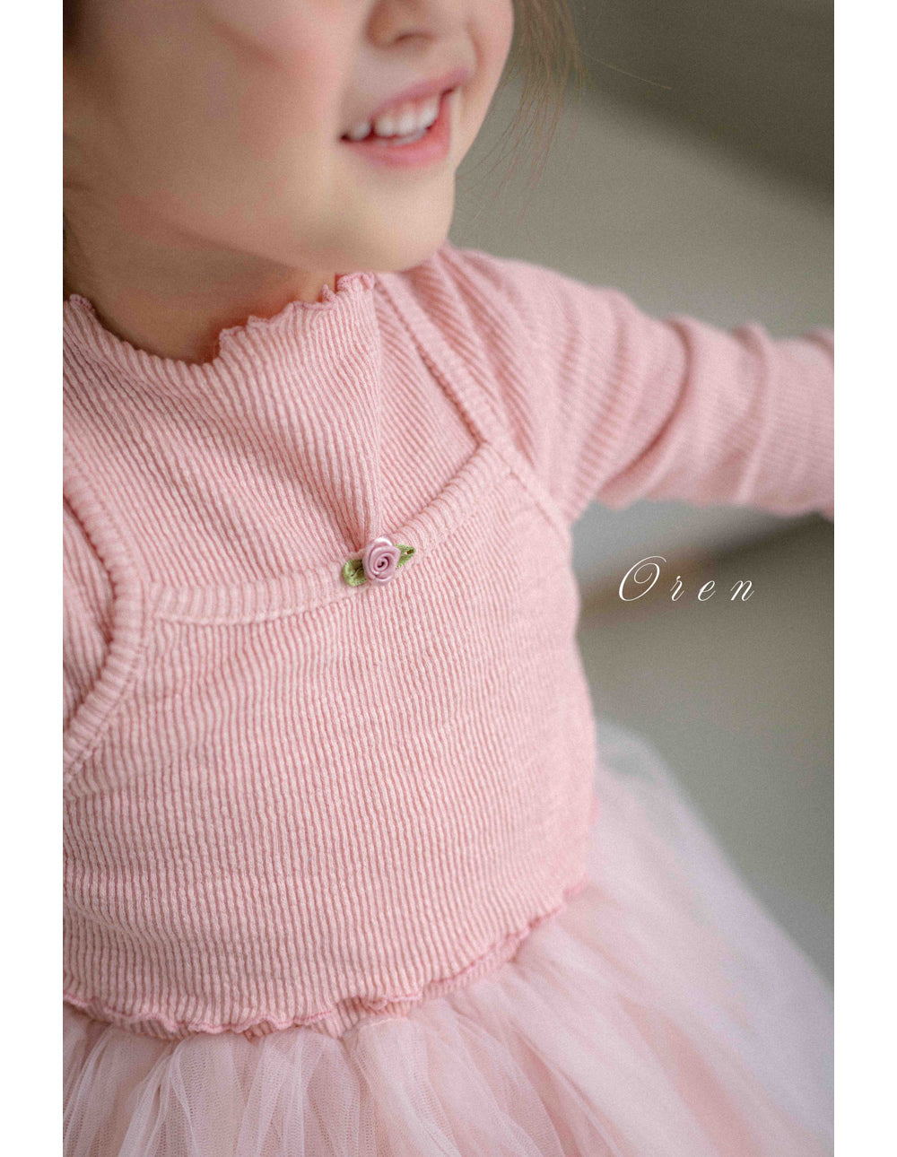韓國童裝 26春 | OR26 Seriel Ribbed Tutu Dress