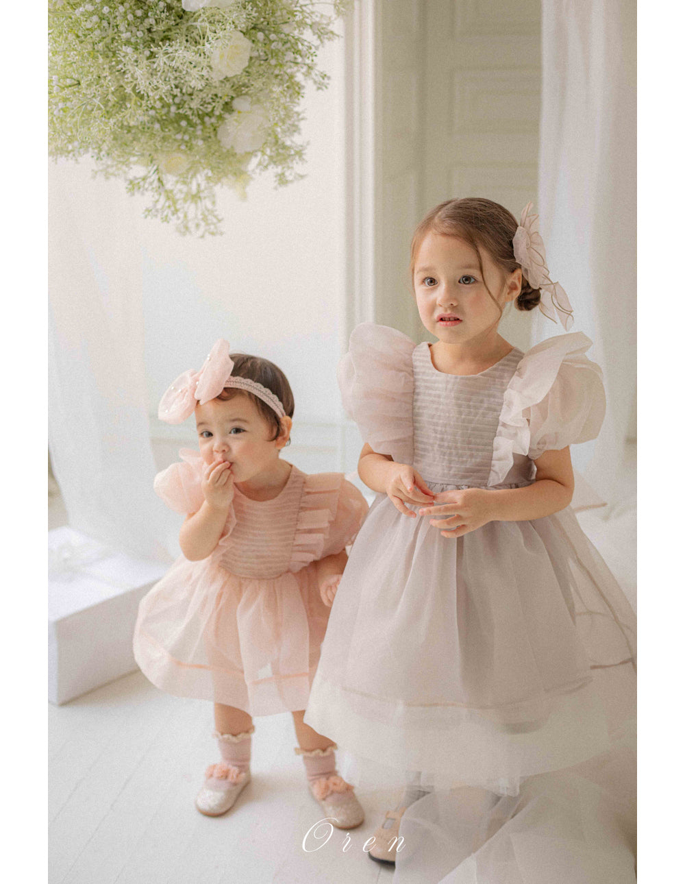 韓國童裝 26春 | OR24 Serena Pintuck Organza Suit