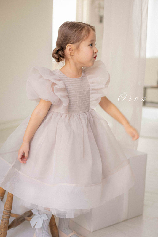 韓國童裝 26春 | OR24 Serena Pintuck Organza Dress