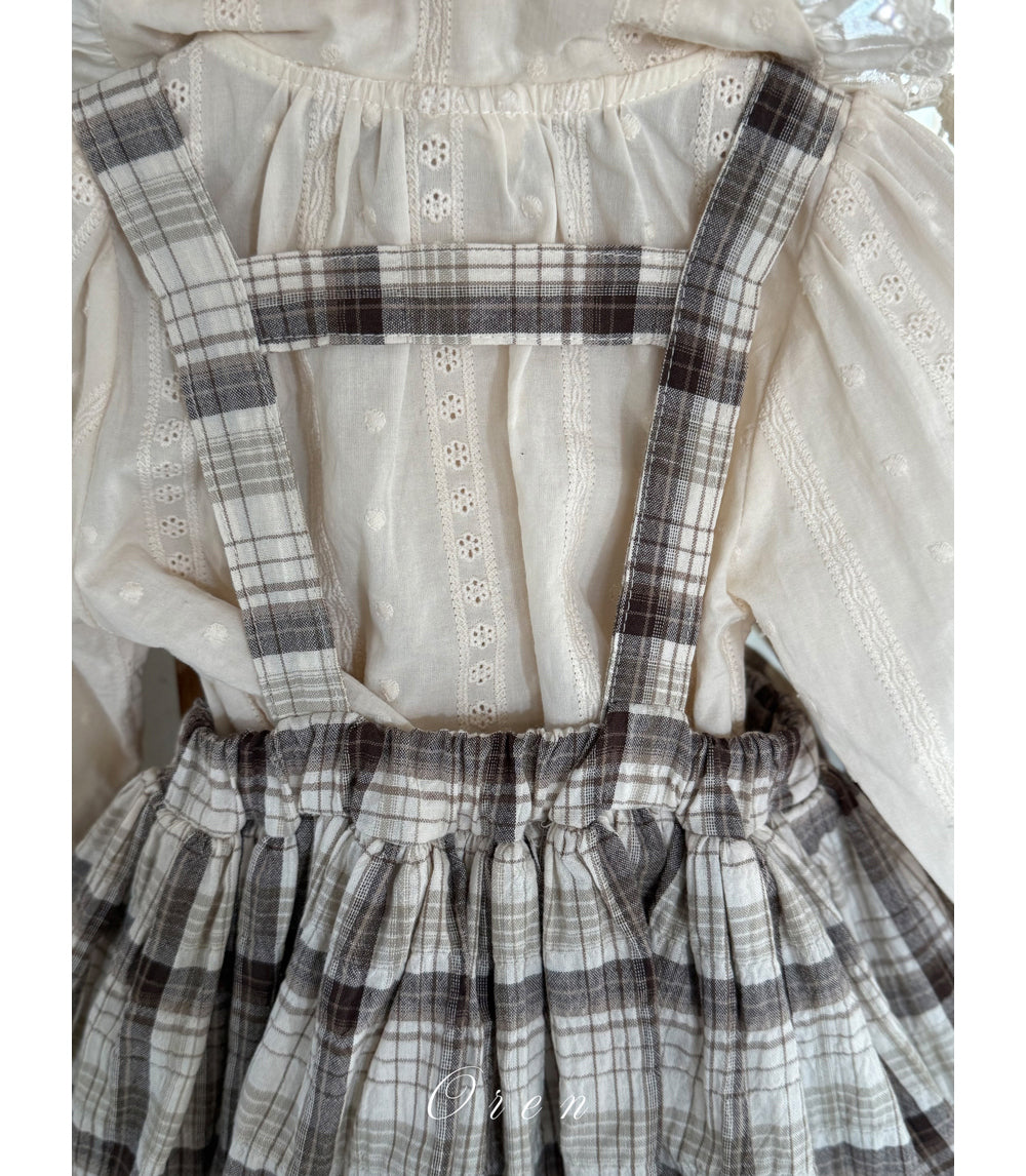 韓國童裝 26春 |  OR74 Check Bloomers Skirt (75~90cm)