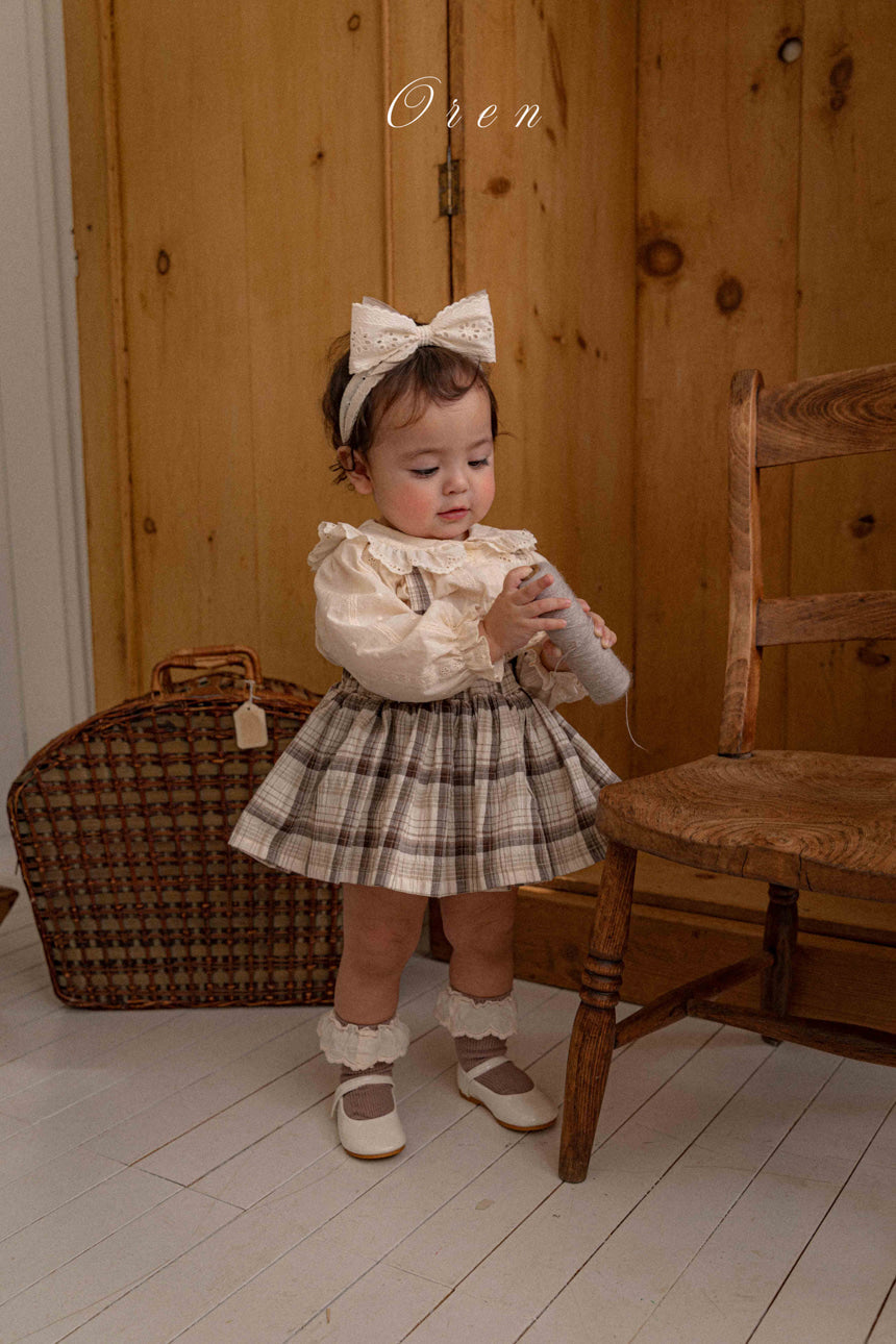 韓國童裝 26春 |  OR74 Check Bloomers Skirt (75~90cm)