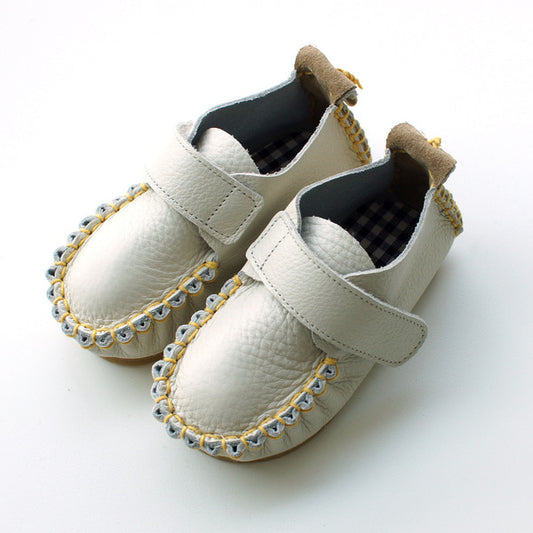 9月團) 韓國手工真皮鞋團  Velcro cream yellow