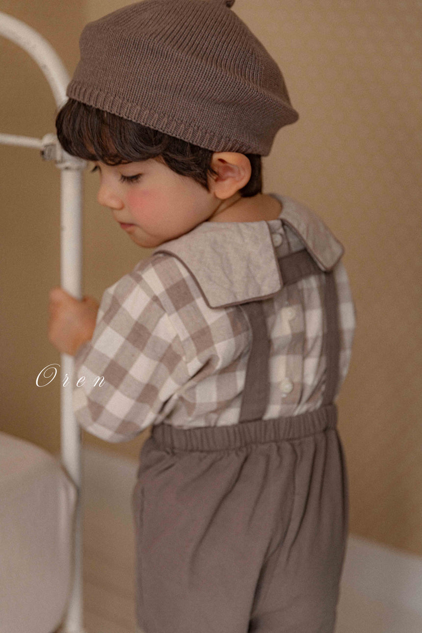 韓國童裝 26春 |  OR94 Checked Top and Bottom (85~120cm)