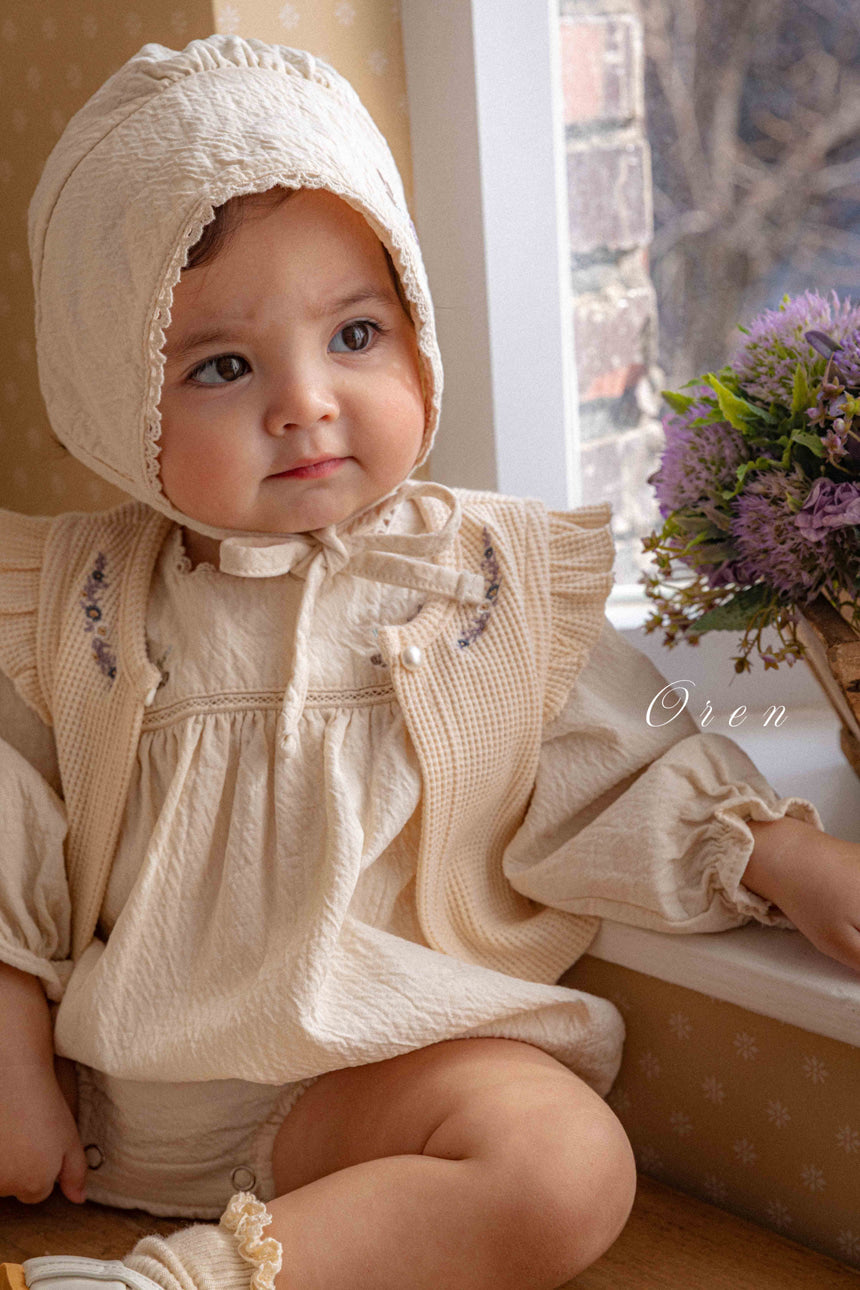 韓國童裝 26春 |  OR73 Emma Embroidered Vest (85~120cm)