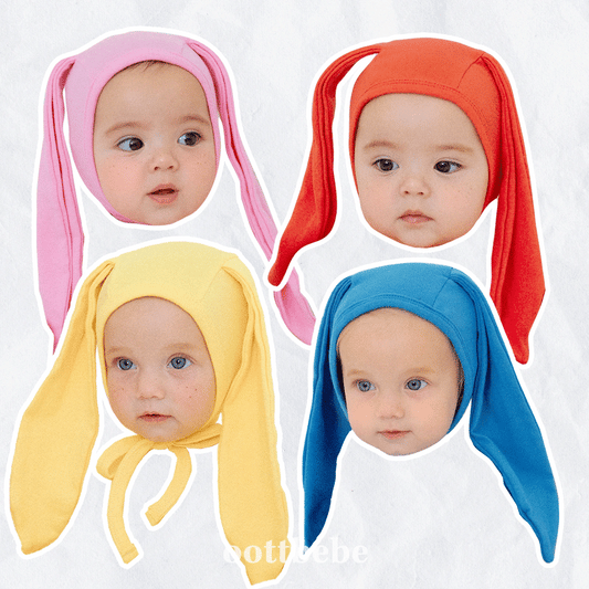 韓國童裝 | OT25312 Rainbow Bunny Bonnet